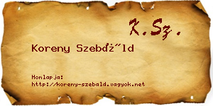 Koreny Szebáld névjegykártya